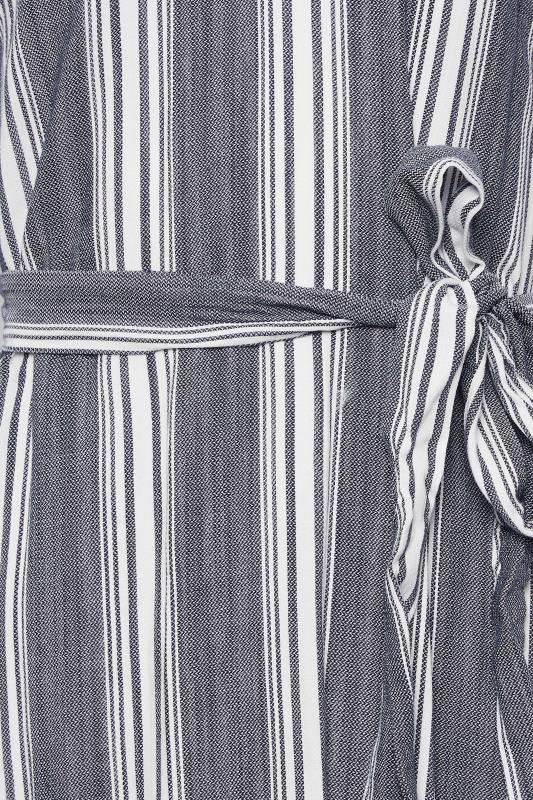 M&Co Navy Blue Stripe Print Tie Waist Tunic Dress | M&Co 5