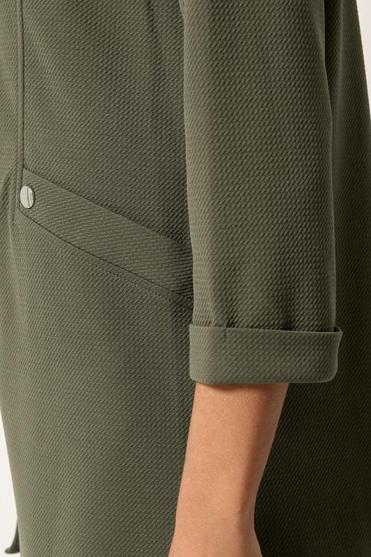M&Co Khaki Green Textured Jersey Jacket | M&Co 4