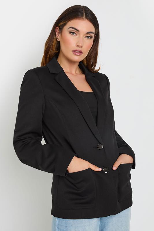 LTS Tall Black Tailored Button Blazer