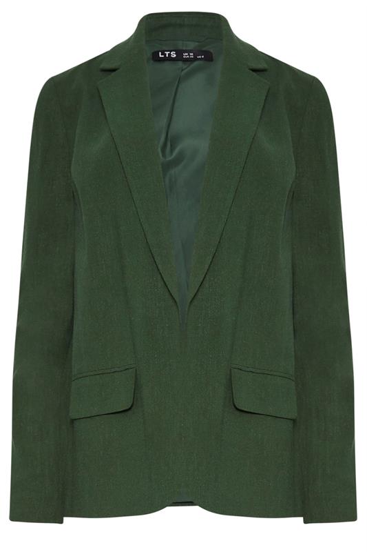 LTS Tall Women's Dark Green Linen Blazer | Long Tall Sally 6