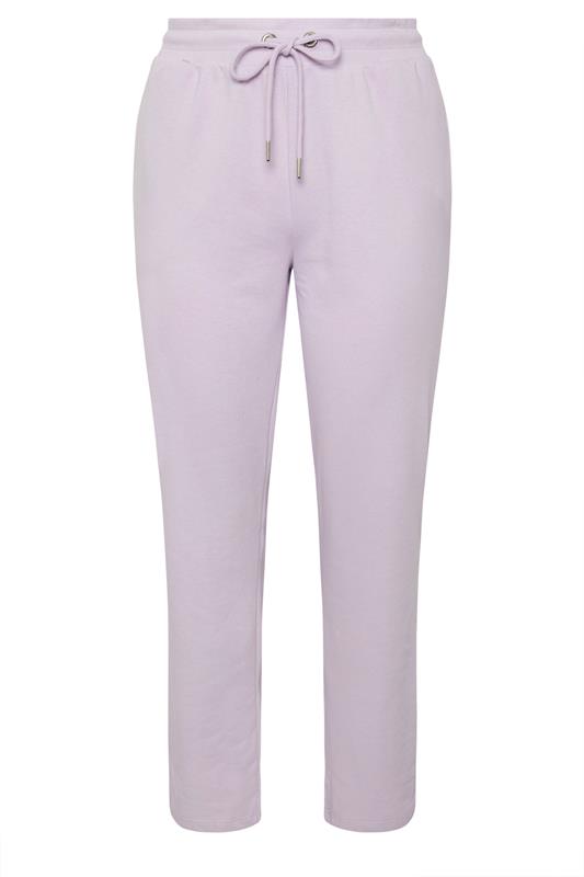 YOURS Plus Size Purple Tie Waist Joggers | Yours Clothing 7