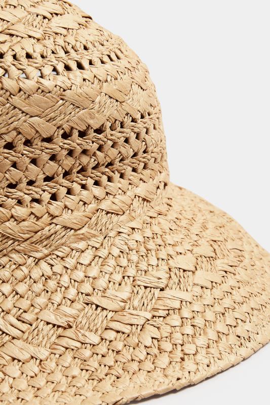 Natural Brown Woven Hat | Yours Clothing 3