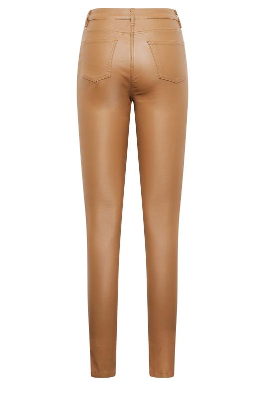 LTS Tall Women's Camel Brown Coated AVA Skinny Jeans | Long Tall Sally  8