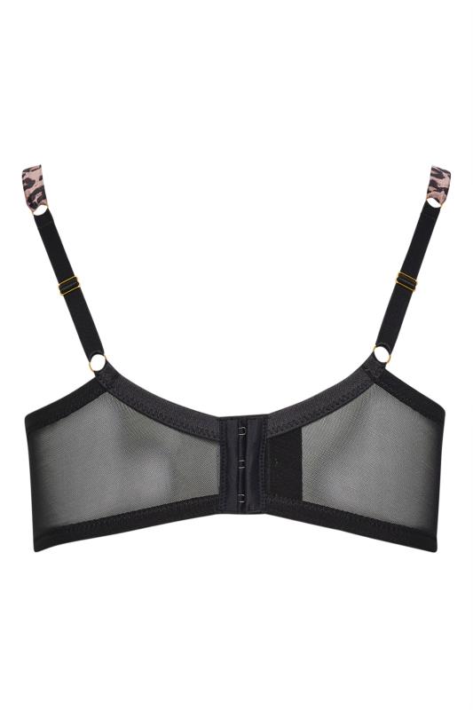 YOURS Plus Size Pink Leopard Print Satin T-Shirt Bra | Yours Clothing 7
