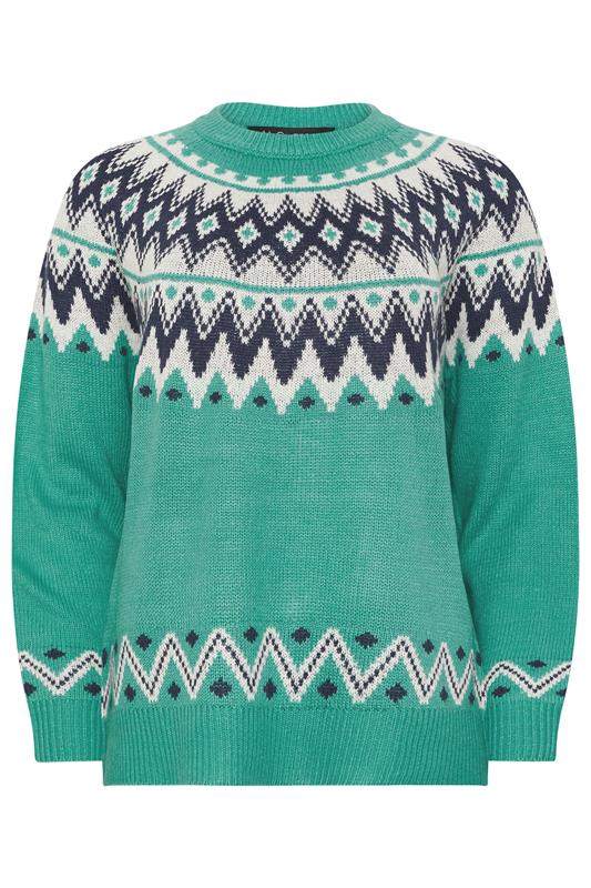 M&Co Teal Green Fairisle Jumper | M&Co 5