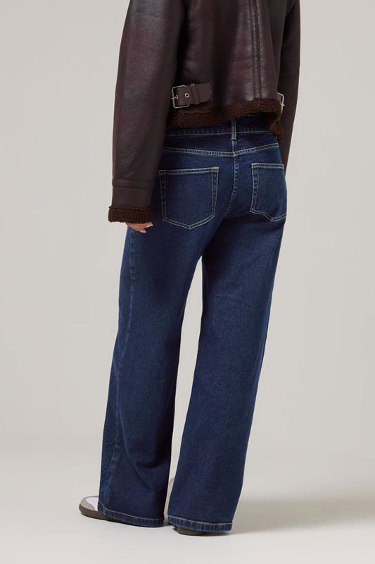 PixieGirl Petite Women's Dark Blue Wide Leg Jeans | PixieGirl 2