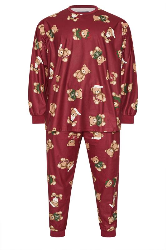 BadRhino Big & Tall Red Teddy Bear Pyjama Set | BadRhino 7