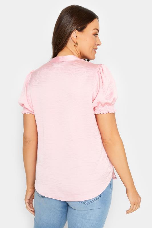 M&Co Pink Frill Satin Blouse | M&Co 2
