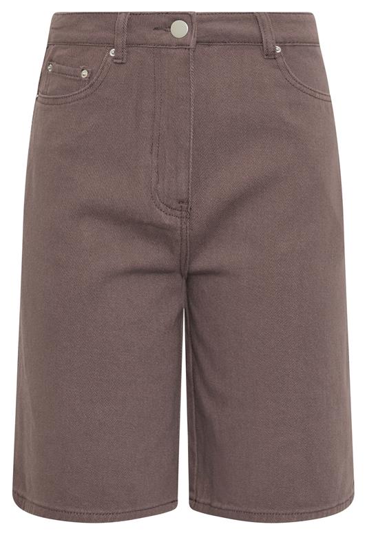 LTS Tall Women's Chocolate Brown Denim Bermuda Shorts | Long Tall Sally 6