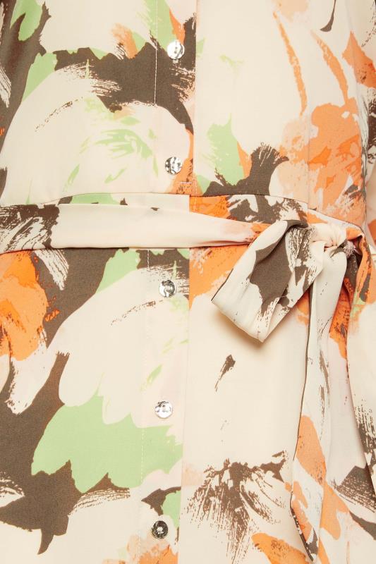 M&Co Brown Floral Print Button Through Shirt Dress | M&Co 5