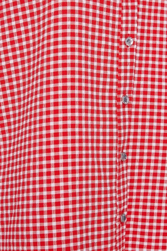 M&Co Red Gingham Short Sleeve Shirt | M&Co 5