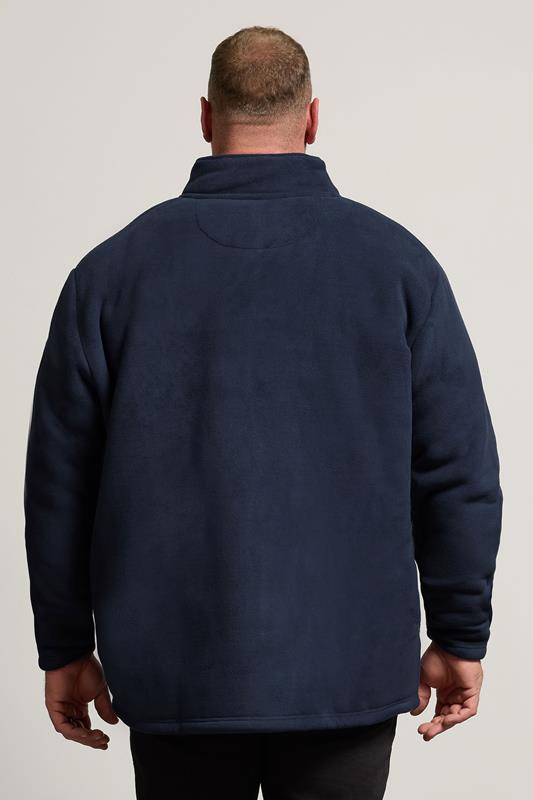 BadRhino Big & Tall Navy Blue Borg Fleece Jacket | BadRhino 2
