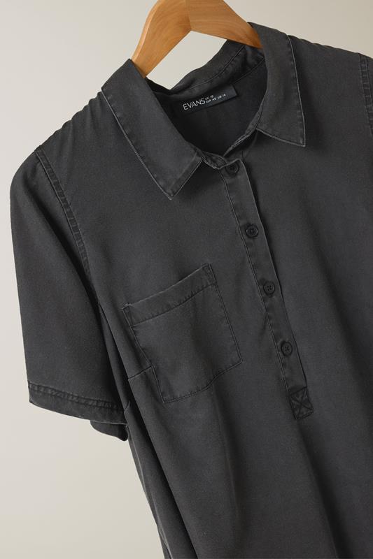 EVANS Plus Size Black Lyocell Denim Dress | Evans  6