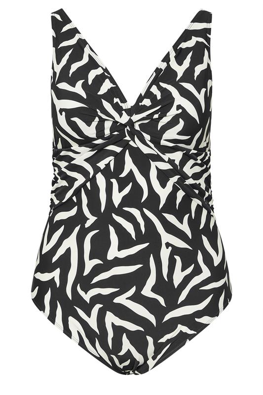 YOURS Plus Size Black Zebra Print Premium Swimsuit | Yours Clothing 7