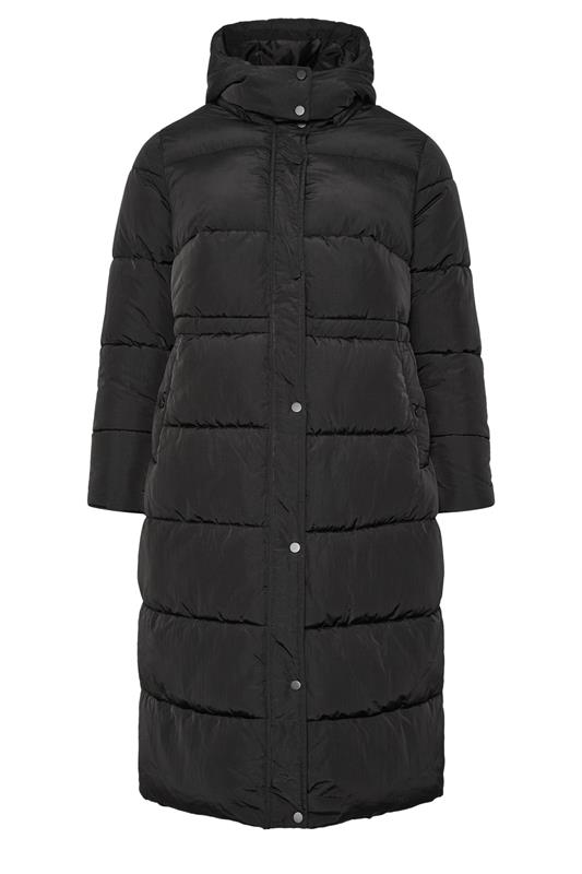 EVANS Curve Black Maxi Puffer Coat | Evans 8