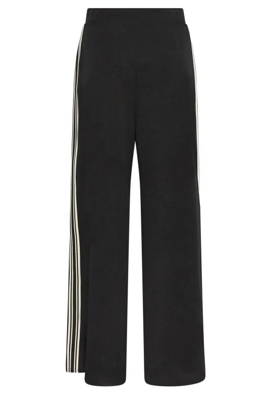 M&Co Black Side Stripe Wide Leg Trousers | M&Co 5