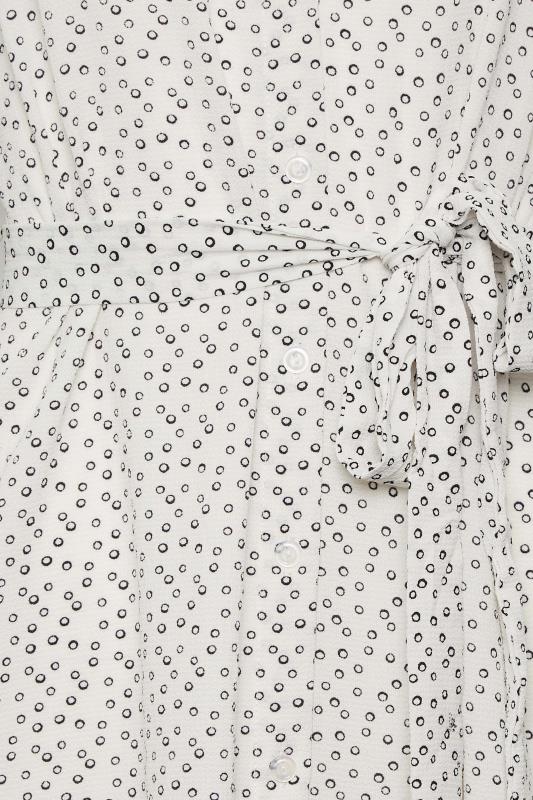 M&Co White Spot Print Tie Waist Tunic Shirt Dress | M&Co 5