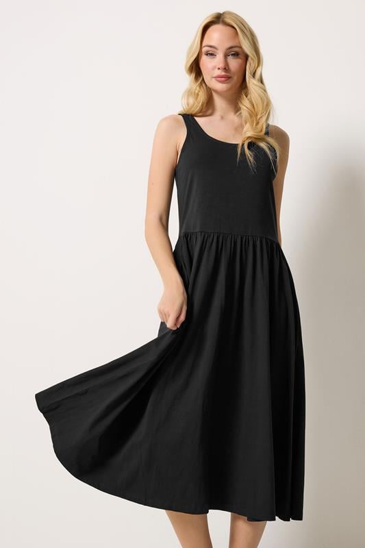  M&Co Black Sleeveless Midi Dress