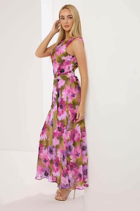 STAR Pink Floral Tassel Detail Dress