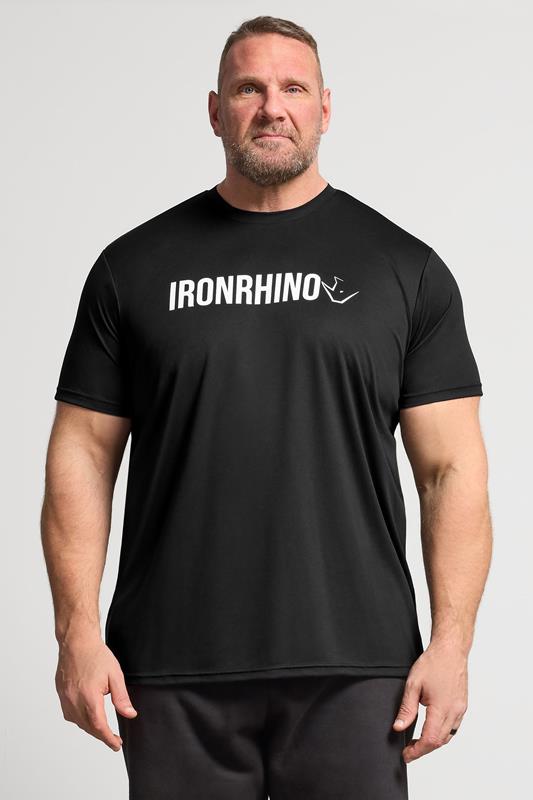 IronRhino Big & Tall Black Branded Performance T-Shirt | BadRhino 1