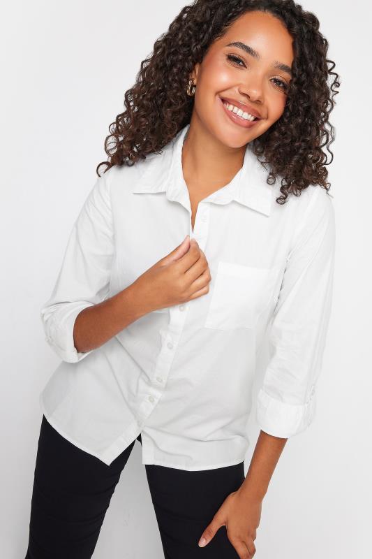 M&Co White Oversized Cotton Poplin Shirt | M&Co 4