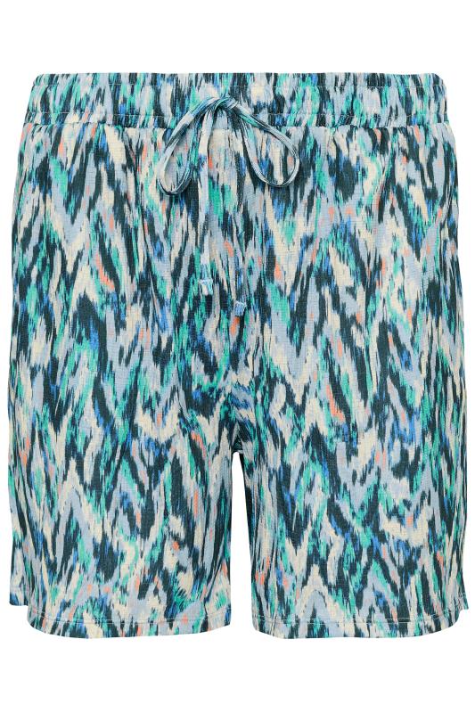 M&Co Blue Ikat Print Drawstring Shorts | M&Co 6