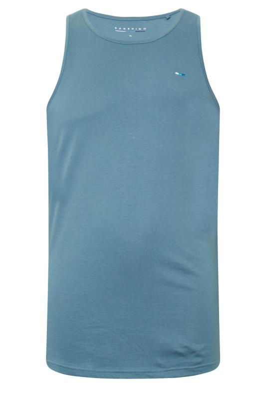 BadRhino Big & Tall 3 PACK Blue Plain Vest Tops | BadRhino 6