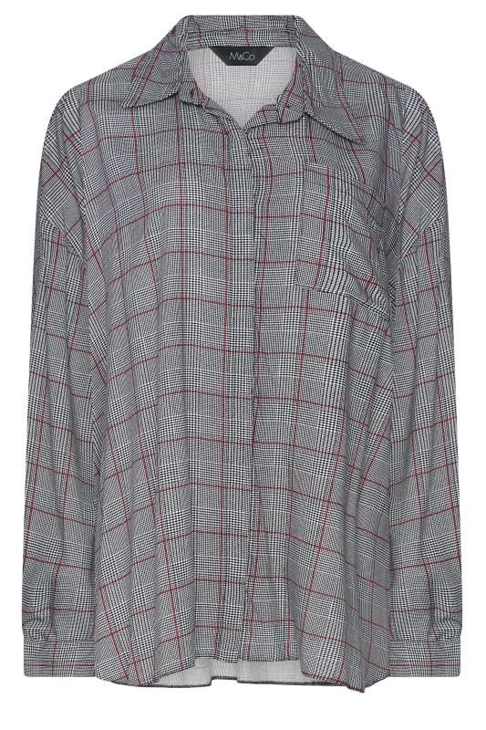 M&Co Grey Check Half Placket Shirt | M&Co  6