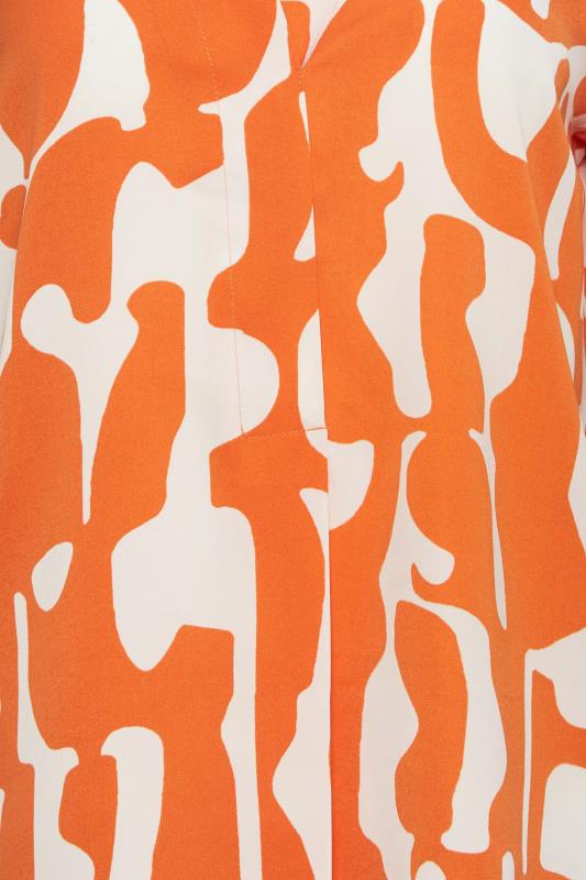 M&Co Orange Abstract Print 3/4 Sleeve Blouse | M&Co 5