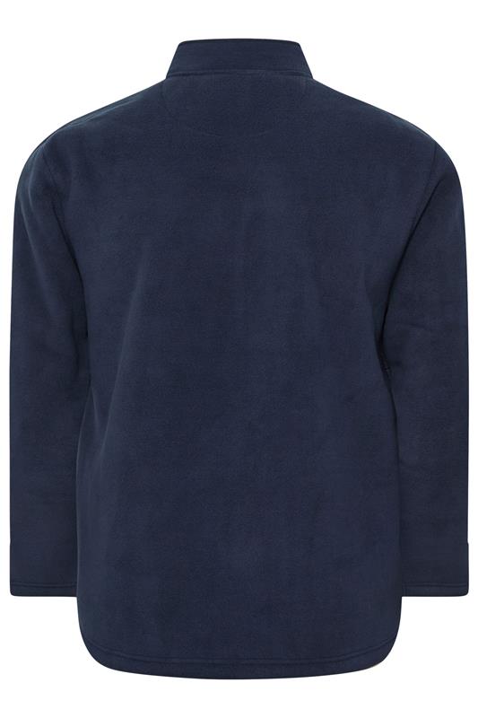 BadRhino Big & Tall Navy Blue Borg Fleece Jacket | BadRhino 6