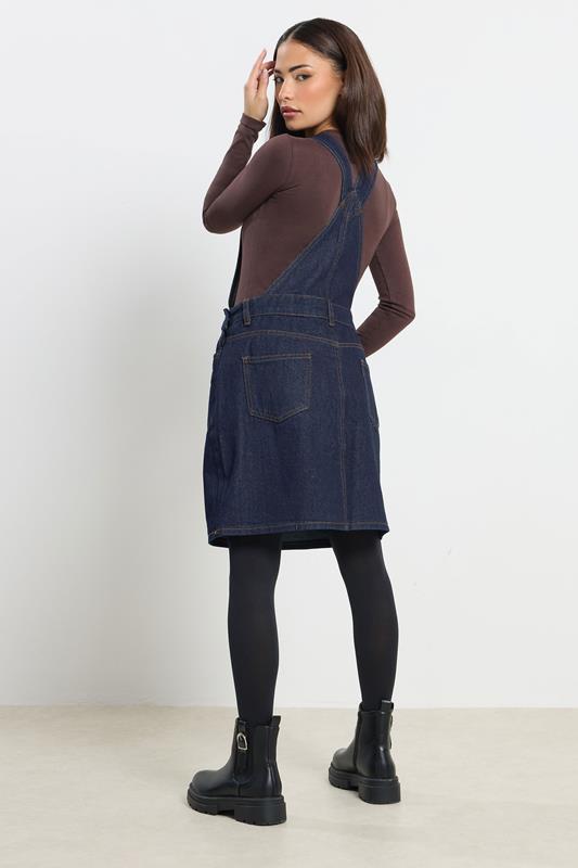 PixieGirl Petite Women's Indigo Blue Denim Pinafore Cotton Dress | PixieGirl 2