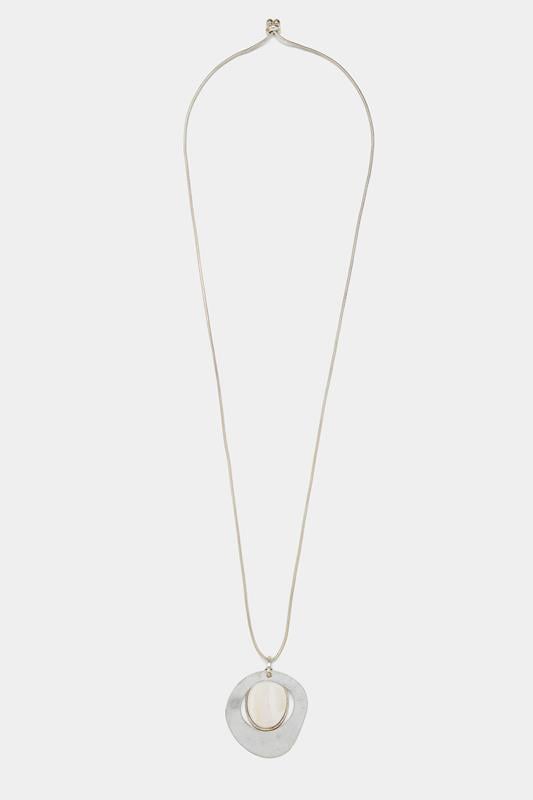  Yours Silver Tone Gemstone Pendant Necklace