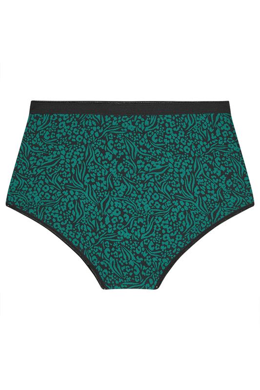 YOURSET 5 PACK Plus Size Teal Green Animal Print Full Briefs | Yours Clothing 10