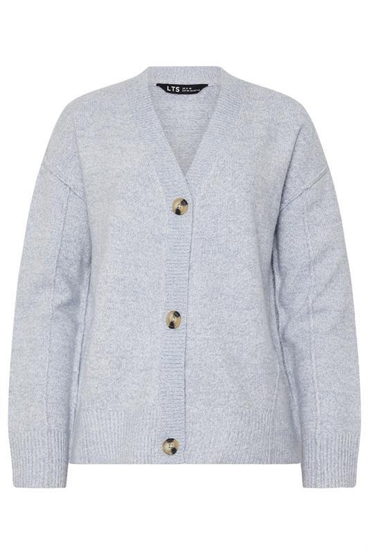 LTS Tall Blue Seam Detail Knitted Cardigan | Long Tall Sally 6
