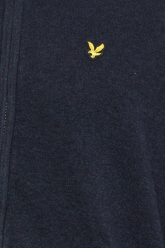 Lyle & Scott Big & Tall Navy Blue Lambswool Blend Quarter Zip Jumper | BadRhino 2