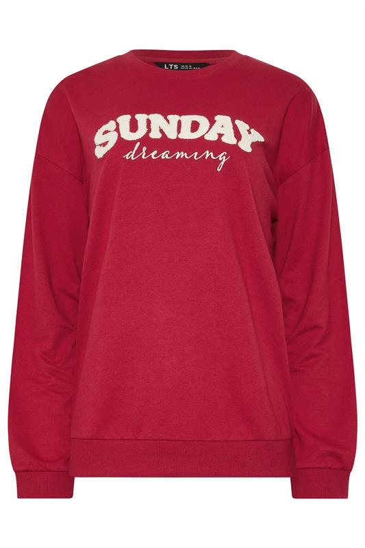LTS Tall Red 'Sunday Dreaming' Slogan Lounge Top | Long Tall Sally 6