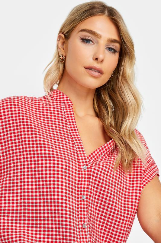 M&Co Red Gingham Short Sleeve Shirt | M&Co 4