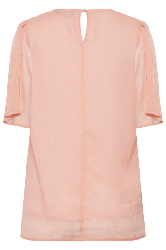 M&Co Pink Shimmer Angel Sleeve Blouse | M&Co 7