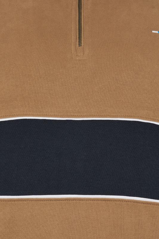BadRhino Big & Tall Tan Brown Quarter Zip Sweatshirt | BadRhino 6