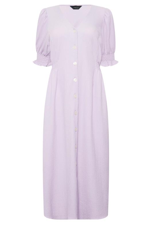M&Co Purple Textured Button Through Dress | M&Co 6