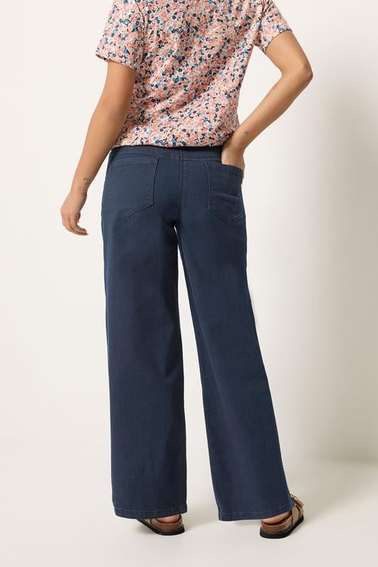 M&Co Petite Indigo Blue Wide Leg Jeggings | M&Co 2