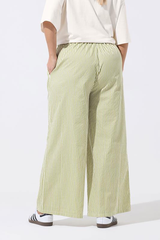 LIMITED COLLECTION Plus Size Green Stripe Trousers | Yours Clothing 2