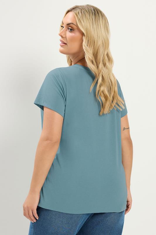 YOURSET 2 PACK Plus Size Blue & Grey Core T-Shirts | Yours Clothing 5