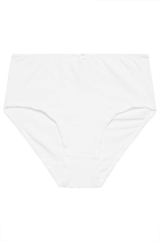 M&Co White 5 PACK High Waisted Full Briefs | M&Co  4