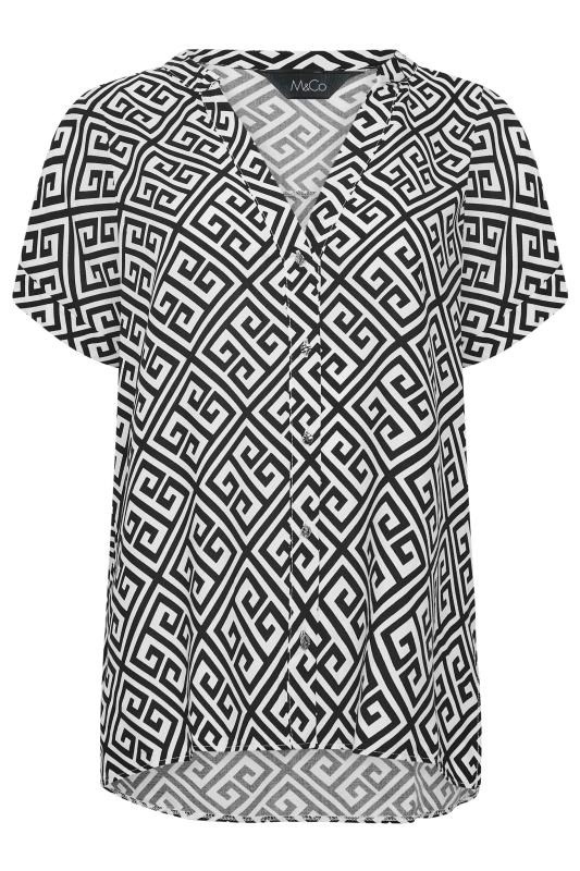 M&Co White Geometric Print Shirt | M&Co 6