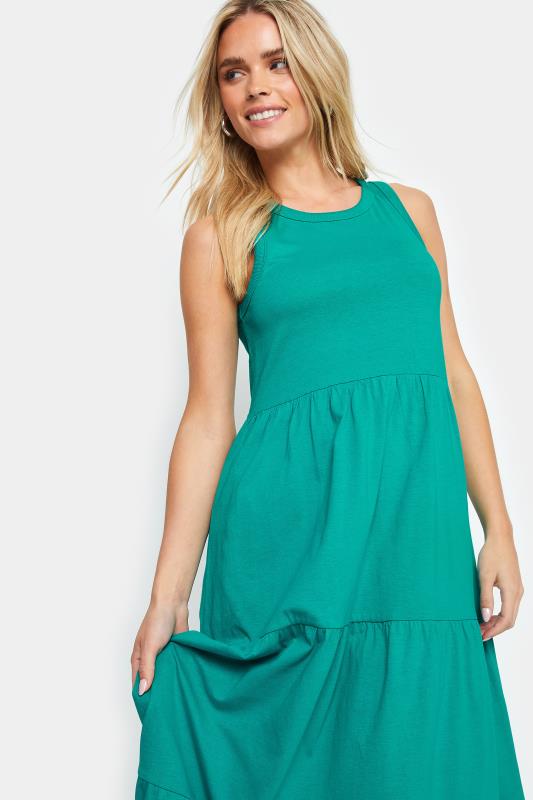 M&Co Petite Green Sleeveless Tiered Dress | M&Co 4