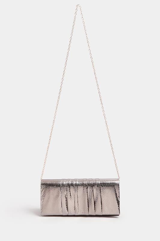 Gold Faux Leather Metallic Clutch Bag