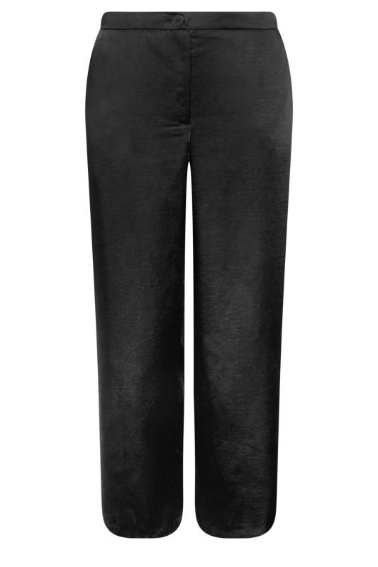 M&Co Black Satin Wide Leg Trousers | M&Co 5