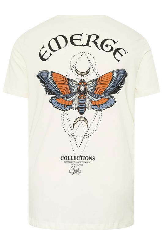 JACK & JONES Big & Tall Antique White Graphic T-Shirt | BadRhino 6