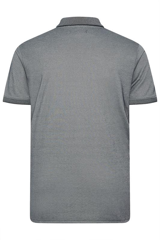 BadRhino Big & Tall Navy Blue Textured Polo Shirt | BadRhino 6